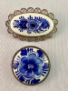 UNS20 handpainted blue & white Delft pins
